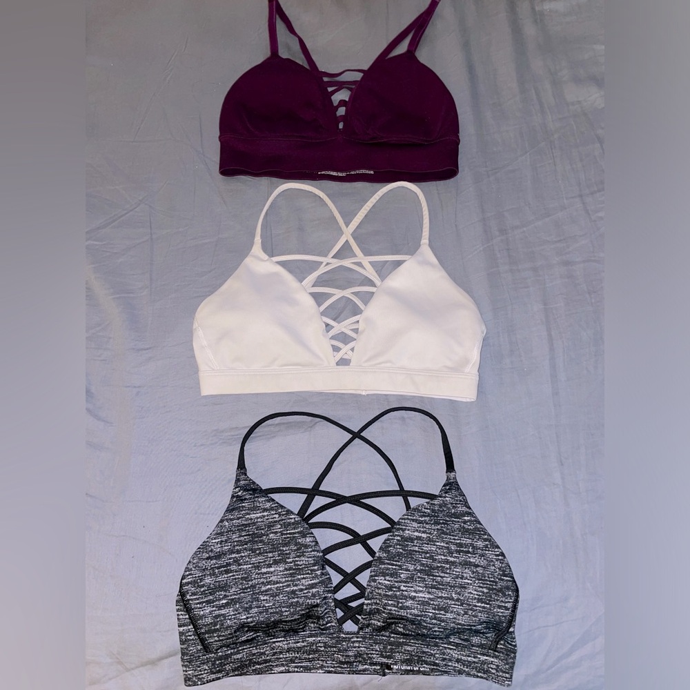 Victoria Sport 3 Bras on various colors, s